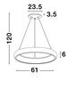 NOVA LUCE závěsné svítidlo ALBI šedý hliník a akryl LED 50W 230V 3000K IP20 stmívatelné 8105621