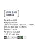 NOVA LUCE venkovní nástěnné svítidlo PULSAR tmavě šedý ABS akrylový difuzor LED 4W 3000K nebo 4000K 220-220V 62st. IP54 811501
