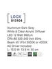 NOVA LUCE venkovní sloupkové svítidlo LOCK hliník tmavě šedá bílý a čirý akrylový difuzor LED 12W 220-240V 45st. IP54 3000K nebo 4000K 813104