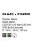 NOVA LUCE závěsné svítidlo BLAZE měďené sklo a černý kov E27 1x12W 230V IP20 bez žárovky 8142680