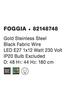NOVA LUCE závěsné svítidlo FOGGIA zlatá nerez ocel černý kabel E27 1x12W IP20 bez žárovky 82148748