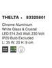NOVA LUCE nástěnné svítidlo THELTA chromovaný hliník bílé sklo a křišťál E14 3x5W IP20 bez žárovky 83325801