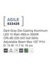 NOVA LUCE venkovní nástěnné svítidlo AGILE tmavě šedý hliník LED 13W 3000K 220-240V nastavitelný úhel max 120st. IP54 833426