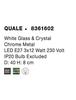 NOVA LUCE stropní svítidlo QUALE bílé sklo a křišťál E27 3x12W 8361602