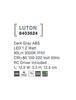 NOVA LUCE venkovní nástěnné svítidlo LUTON tmavě šedý ABS LED 1.2W 3000K IP65 100-220V vč. driveru 8403624