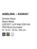NOVA LUCE závěsné svítidlo ADELINA kouřové sklo černý kov E27 1x12W 230V IP20 bez žárovky 8436401