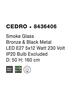 NOVA LUCE závěsné svítidlo CEDRO kouřové sklo bronz a černý kov E27 5x12W 230V IP20 bez žárovky 8436406