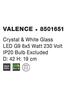 NOVA LUCE stropní svítidlo VALENCE čirý křišťál a bílé sklo G9 6x5W 230V IP20 bez žárovky 8501651
