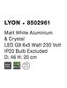 NOVA LUCE stropní svítidlo LYON matný bílý hliník a křišťál G9 6x5W 230V IP20 bez žárovky 8502961