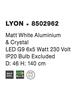NOVA LUCE závěsné svítidlo LYON matný bílý hliník a křišťál G9 6x5W 230V IP20 bez žárovky 8502962