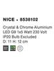 NOVA LUCE nástěnné svítidlo NICE čirý křišťál a chromovaný hliník G9 1x5W IP20 bez žárovky 8538102
