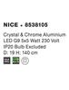 NOVA LUCE závěsné svítidlo NICE čirý křišťál a chromovaný hliník G9 5x5W 230V IP20 bez žárovky 8538105