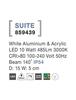 NOVA LUCE venkovní nástěnné svítidlo SUITE bílý hliník a akryl LED 10W 3000K 100-240V 140st. IP54 859439