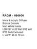 Nova Luce Moderní přisazené stropní svítidlo Ragu - 4 x 10 W, 460 x 460 mm, bronz NV 866606