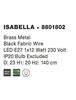 NOVA LUCE závěsné svítidlo ISABELLA ocel mosaz zlatá a černý kabel, E27 1x12W 8801802