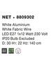 NOVA LUCE závěsné svítidlo NET bílý hliník bílý kabel E27 1x12W bez žárovky 8809302
