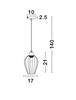 NOVA LUCE závěsné svítidlo SAGE kov, růžová zlatá a černý kabel, E27 1x12W 8809703