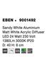 NOVA LUCE stropní svítidlo EBEN bílý hliník matný bílý akrylový difuzor LED 24W 230V 3000K IP20 9001492