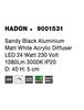 NOVA LUCE stropní svítidlo HADON černý hliník matný bílý akrylový difuzor LED 24W 230V 3000K IP20 9001531