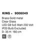 NOVA LUCE závěsné svítidlo KING mosazný zlatý kov foukané čiré sklo G9 3x5W 230V IP20 bez žárovky 9006049