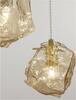 NOVA LUCE závěsné svítidlo ODELLE mosazný zlatý kov a jantarové sklo E14 5x5W 230V IP20 bez žárovky 9009255