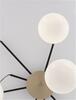 NOVA LUCE závěsné svítidlo THE EGG zlatá a matný černý kov lesklé opálové sklo G9 8x5W 230V IP20 bez žárovky 9009260