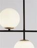 NOVA LUCE závěsné svítidlo GITCHI matná černá a zlatý kov opálové sklo G9 2x5W 230V IP20 bez žárovky 9009295