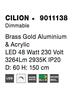 NOVA LUCE závěsné svítidlo CILION zlatý mosazný hliník a akryl LED 48W 230V 2935K IP20 stmívatelné 9011138