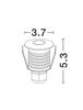 NOVA LUCE venkovní zapuštěné svítidlo do země BANG nikl satén hliník LED 1W 3000K 3V IP67 délka kabelu 1.80m použijte driver 9020170 9019212