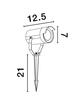 NOVA LUCE venkovní svítidlo s bodcem KIMIKO černý hliník a čiré sklo GU10 1x10W 220-240V bez žárovky IP54 9026127