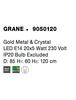 NOVA LUCE závěsné svítidlo GRANE zlatý kov a křišťál E14 20x5W 230V IP20 bez žárovky 9050120