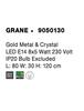 NOVA LUCE závěsné svítidlo GRANE zlatý kov a křišťál E14 8x5W 230V IP20 bez žárovky 9050130