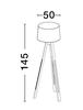 NOVA LUCE stojací lampa LE ROY bílé stínidlo přírodní dřevěná základna E27 1x12W 230V IP20 bez žárovky 9050165