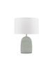 NOVA LUCE stolní lampa CHEMPO šedý beton a kov bílé stínidlo E27 1x12W 230V IP20 bez žárovky 9050166