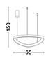 NOVA LUCE závěsné svítidlo ESTEVA kávově hnědý hliník a akryl LED 48W 230V 3000K IP20 stmívatelné 9053553