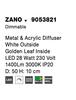 NOVA LUCE stropní svítidlo ZANO kov a akrylový difuzor bílá zvenku plátkované zlato uvnitř LED 28W 230V 3000K IP20 stmívatelné 9053821
