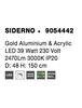 NOVA LUCE závěsné svítidlo SIDERNO zlatý hliník a akryl LED 39W 230V 3000K IP20 9054442