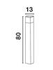 NOVA LUCE venkovní sloupkové svítidlo FERRON tmavě šedý hliník a čirý akrylový difuzor E27 1x12W 220-240V bez žárovky IP65 9060185