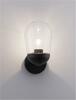 NOVA LUCE venkovní nástěnné svítidlo OMIKA tmavě šedý hliník a čiré sklo E27 1x12W 220-240V bez žárovky IP54 9060194