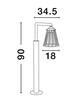 NOVA LUCE venkovní sloupkové svítidlo CARINA černý hliník LED 6W 279.54 lm 3000K 220-240V IP65 9060213