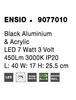 NOVA LUCE stolní lampa ENSIO černý hliník a akryl LED 7W 3V 3000K IP20 9077010