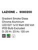 NOVA LUCE závěsné svítidlo LAZIONE kouřové sklo s přechodem chromovaný hliník E27 1x12W 230V IP20 bez žárovky 9080200