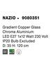 NOVA LUCE závěsné svítidlo NAZIO měděné sklo s přechodem chromovaný hliník E27 1x12W 230V IP20 bez žárovky 9080351