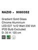 NOVA LUCE závěsné svítidlo NAZIO zlaté sklo s přechodem chromovaný hliník E27 1x12W 230V IP20 bez žárovky 9080352