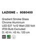 NOVA LUCE závěsné svítidlo LAZIONE kouřové sklo s přechodem chromovaný hliník E27 1x12W 230V IP20 bez žárovky 9080400