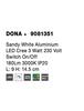 NOVA LUCE bodové svítidlo DONA bílý hliník LED Cree 3W 230V vypínač na těle 3000K IP20 9081351