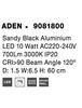 NOVA LUCE nástěnné svítidlo ADEN černý hliník LED 10W 220-240V 3000K IP20 9081800