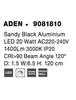 NOVA LUCE nástěnné svítidlo ADEN černý hliník LED 20W 220-240V 3000K IP20 9081810
