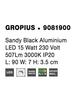 NOVA LUCE nástěnné svítidlo GROPIUS černý hliník LED 15W 230V 3000K IP20 9081900