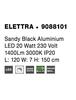 NOVA LUCE závěsné svítidlo ELETTRA černý hliník LED 20W 230V 3000K IP20 9088101